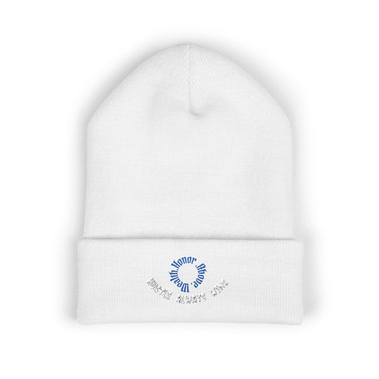 Classic Beanie — Embroidered "Hustle Always Wins"