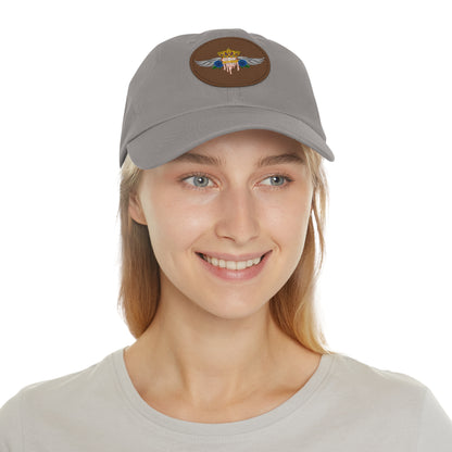H.A.W Dad Hat with Leather Patch (Round)