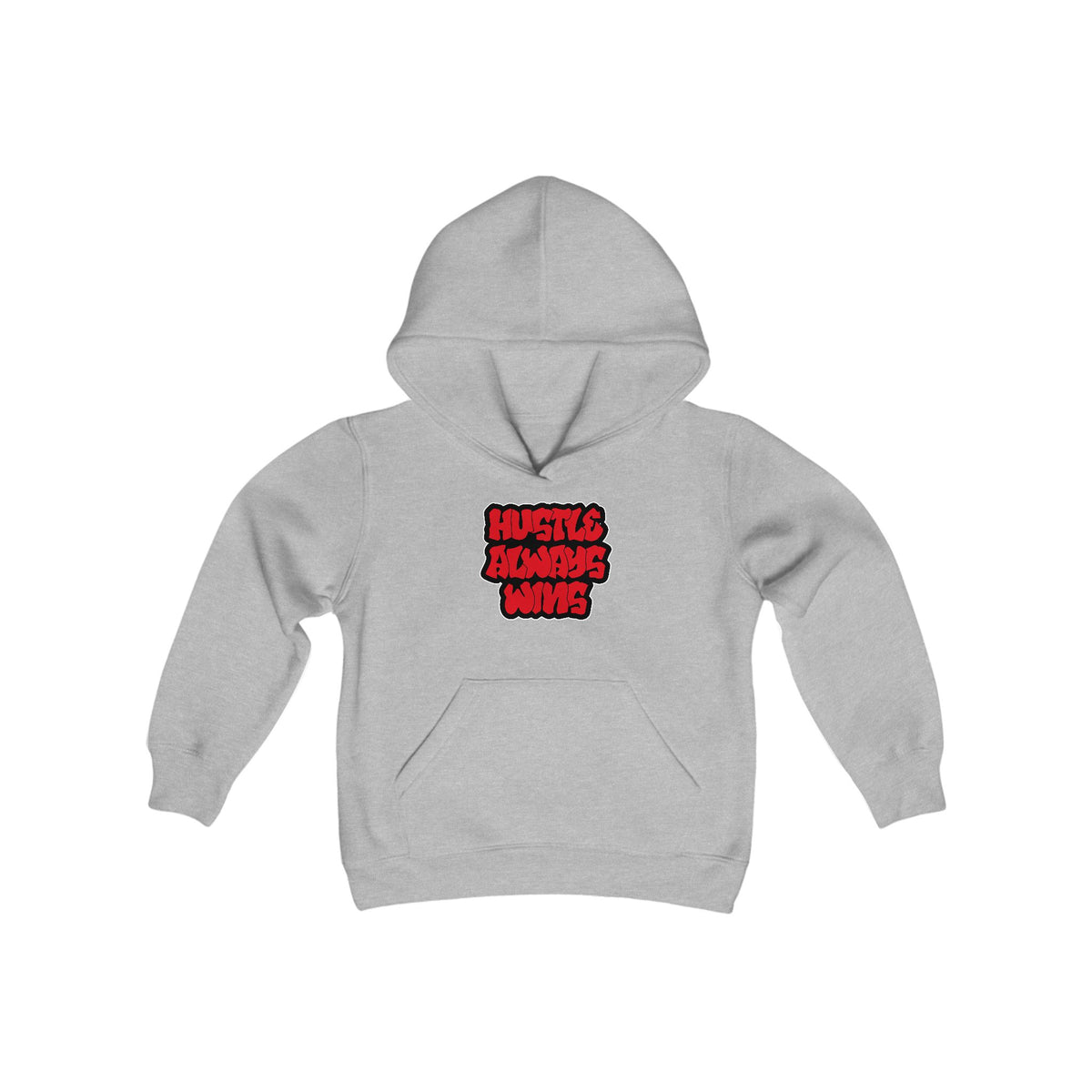 Hustle Always Wins Youth Hooded Sweatshirt