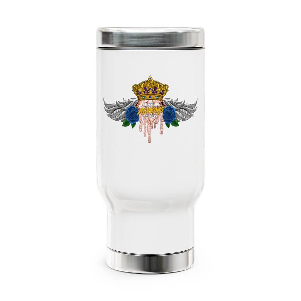 H.A.W Stainless Steel Travel Mug with Handle, 14oz