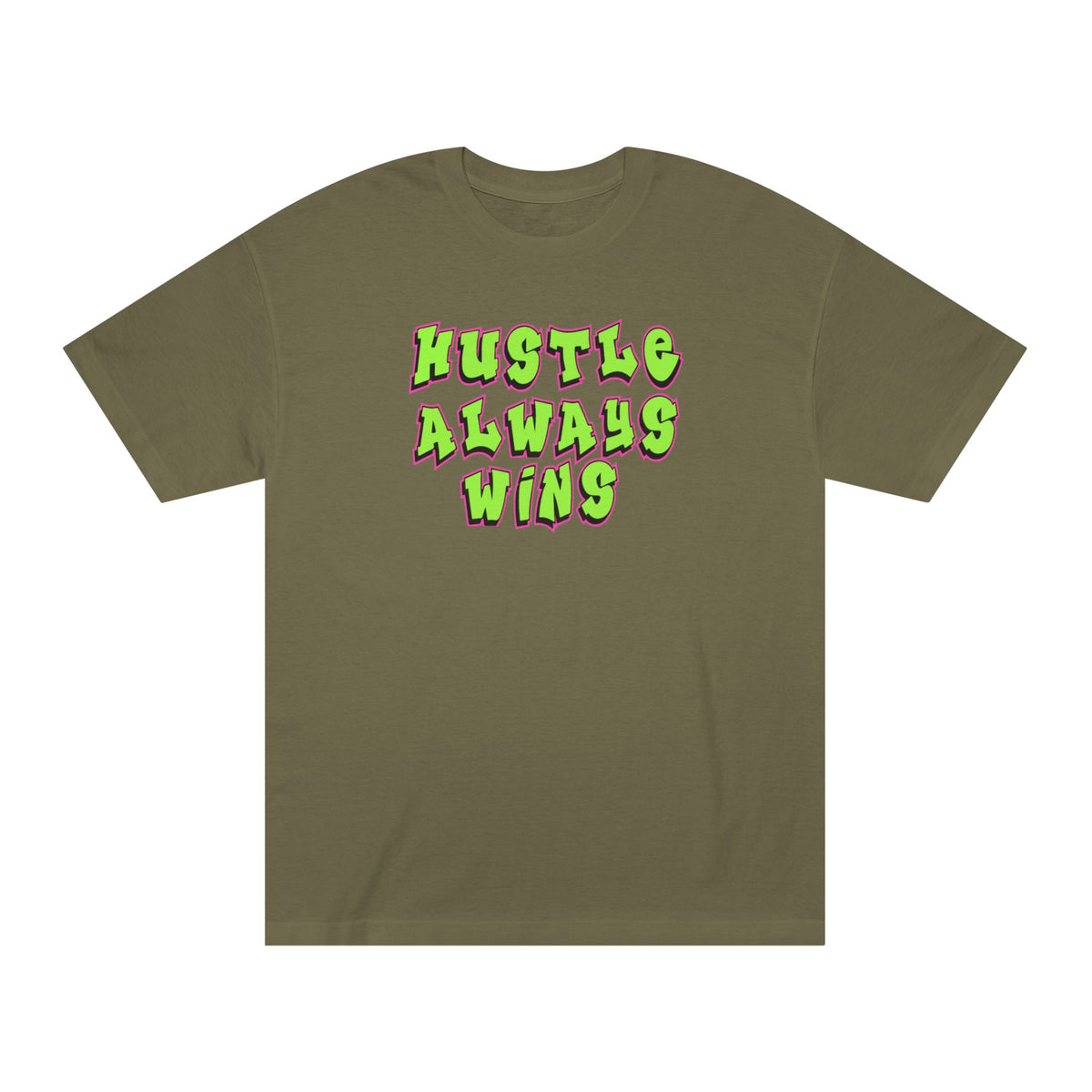 Hustle Always Wins Tee — Motivational Graphic T-Shirt
