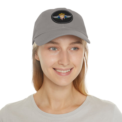 H.A.W Dad Hat with Leather Patch (Round)