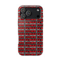 Phone Case — "Hustle Always Wins" Red Pattern Tough Protective Case