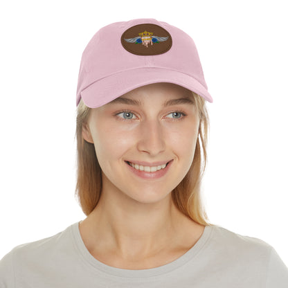 H.A.W Dad Hat with Leather Patch (Round)