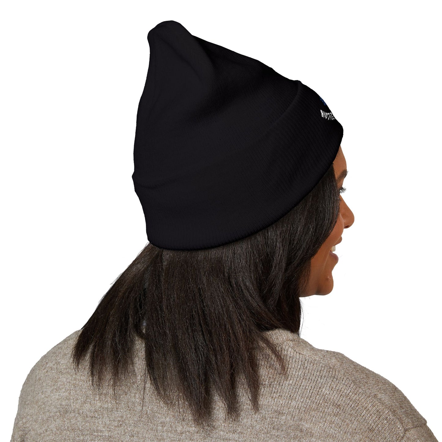 Classic Beanie — Embroidered "Hustle Always Wins"