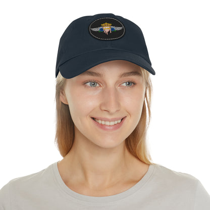 H.A.W Dad Hat with Leather Patch (Round)