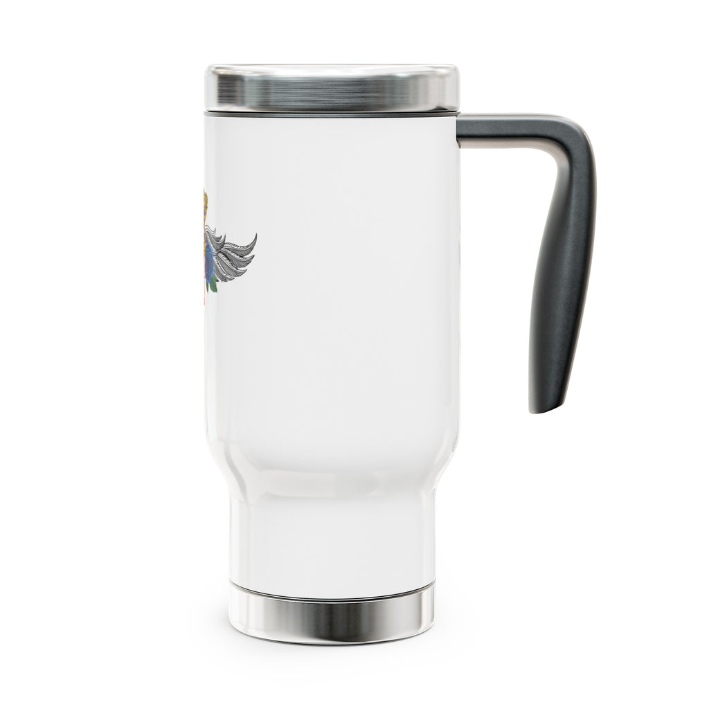 H.A.W Stainless Steel Travel Mug with Handle, 14oz