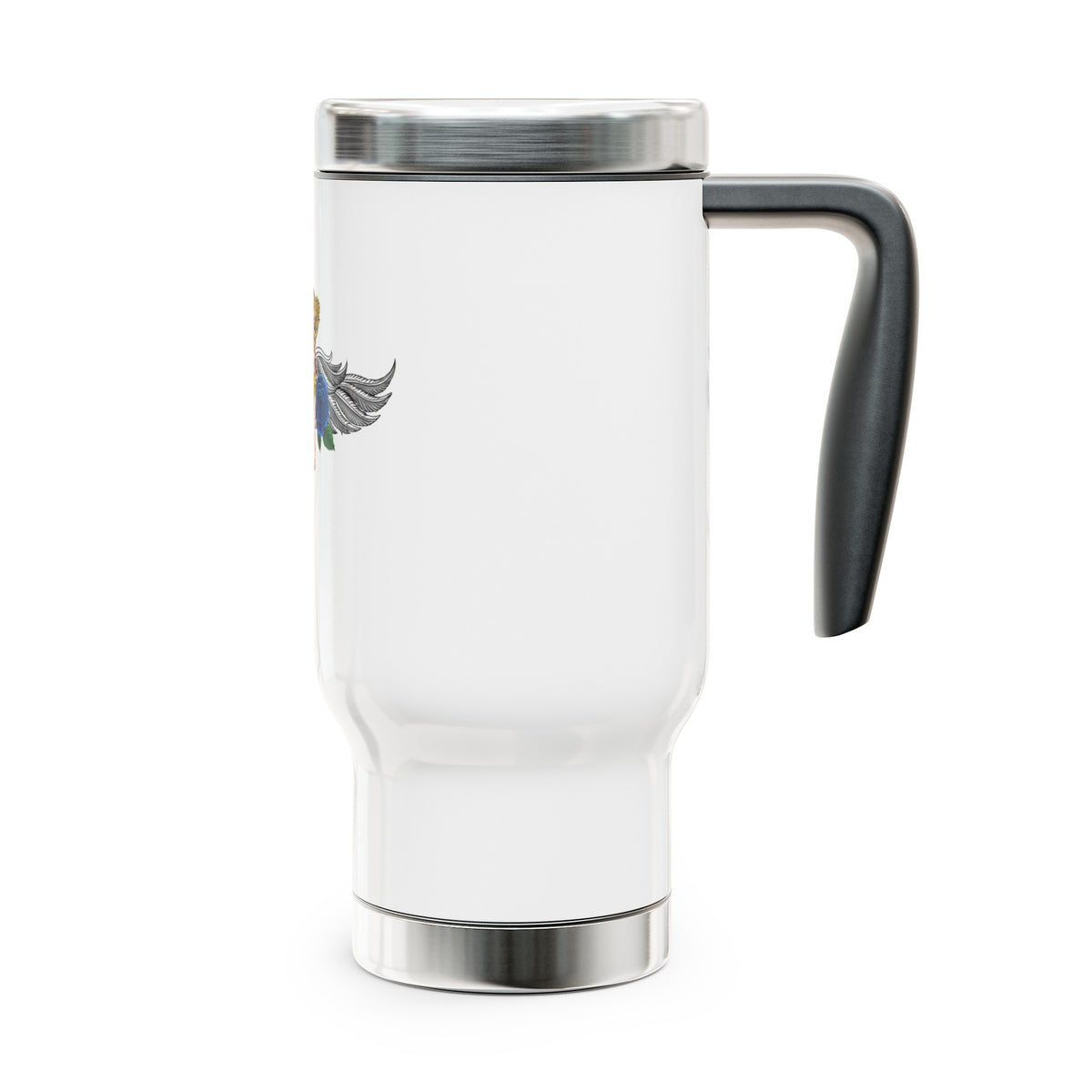 H.A.W Stainless Steel Travel Mug with Handle, 14oz