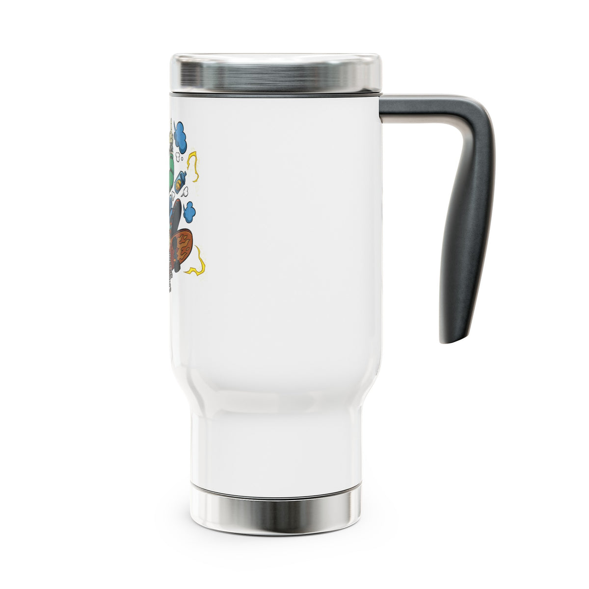 H.A.W Stainless Steel Travel Mug with Handle, 14oz