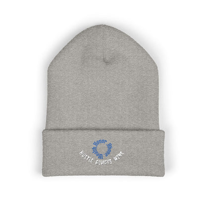 Classic Beanie — Embroidered "Hustle Always Wins"
