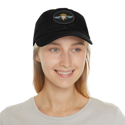 H.A.W Dad Hat with Leather Patch (Round)