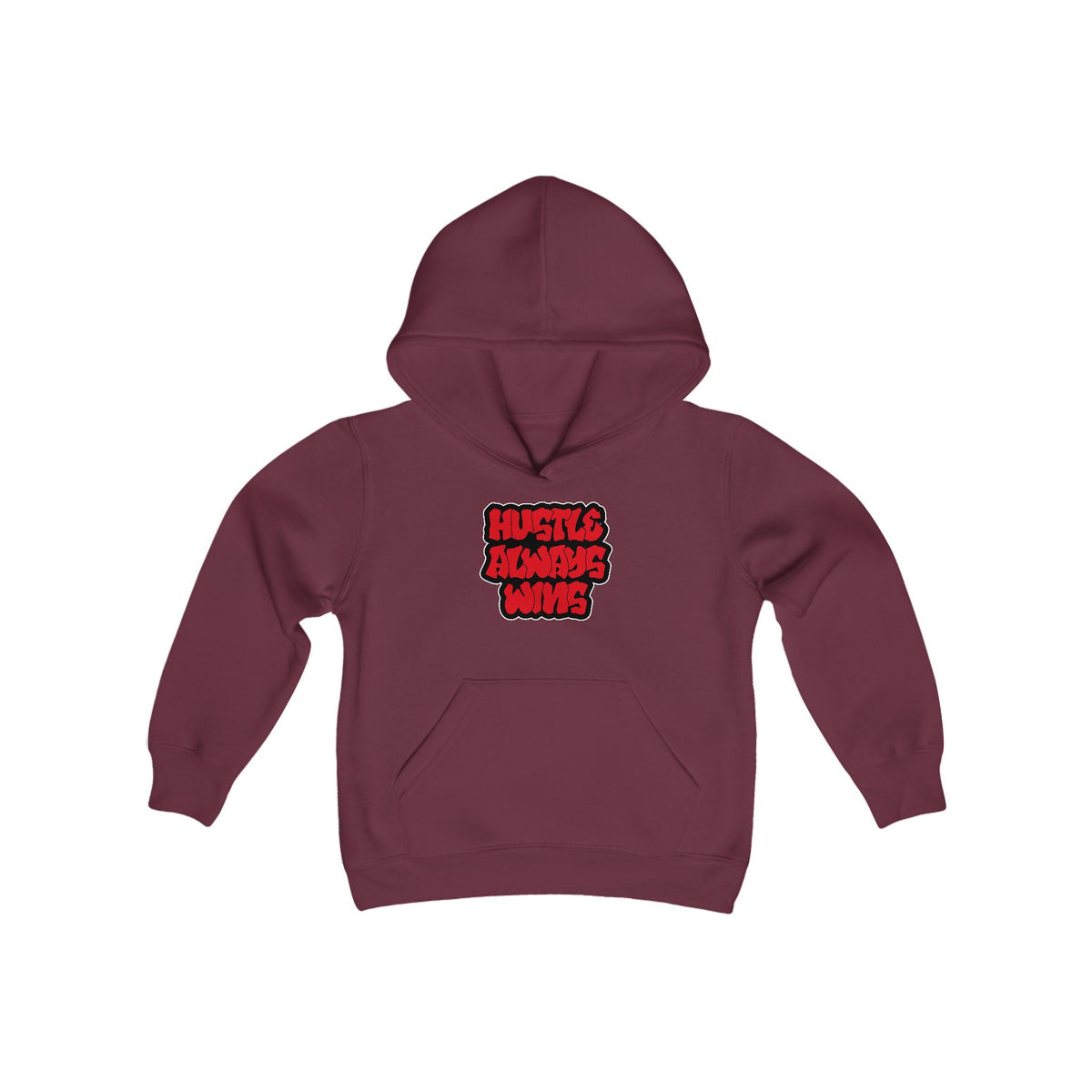 Hustle Always Wins Youth Hooded Sweatshirt