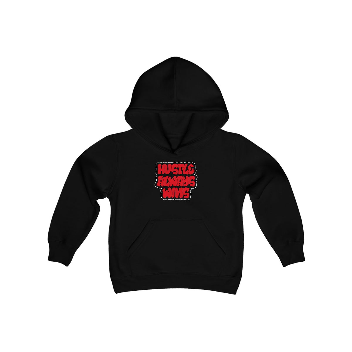 Hustle Always Wins Youth Hooded Sweatshirt