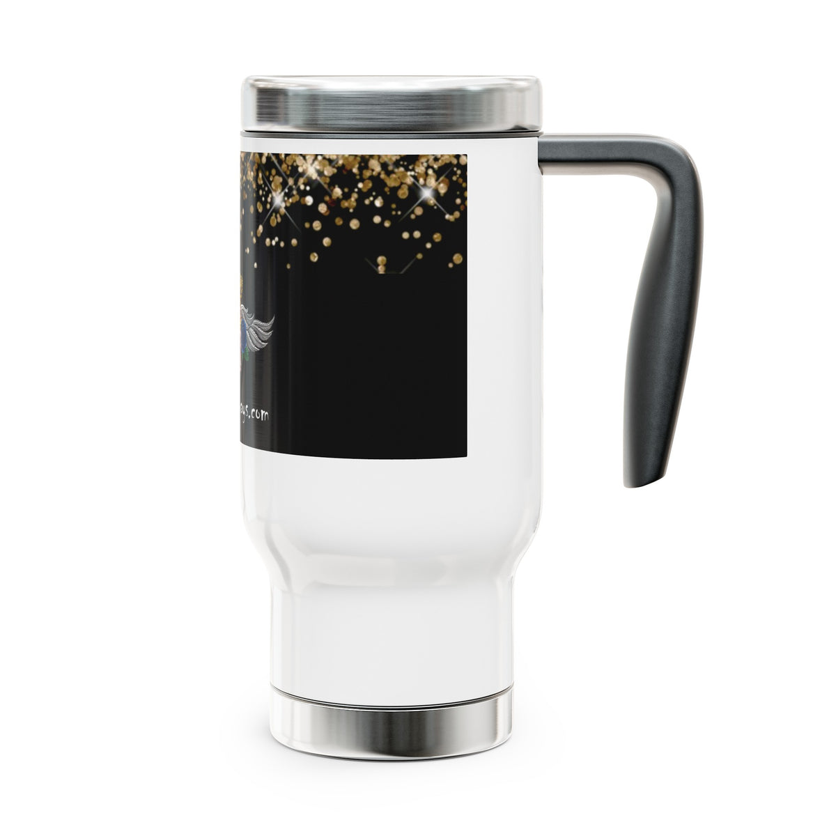 H.A.W Stainless Steel Travel Mug with Handle, 14oz