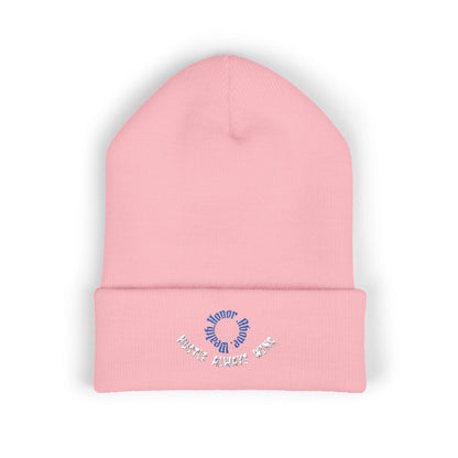 Classic Beanie — Embroidered "Hustle Always Wins"